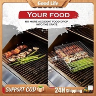 Foldable 304 Stainless Steel BBQ Grill Basket Non Stick Mesh Mat for Meat Vegetables