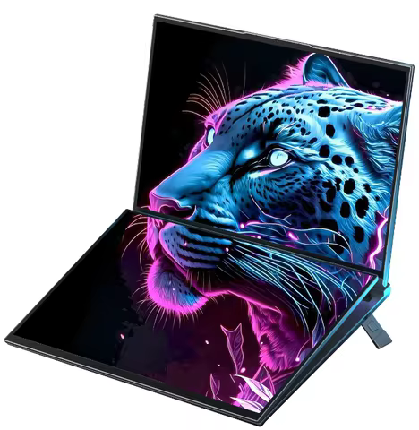 16+16 inch Dual Screen Laptop Intel i7-1360P Windows 11 2*DDR4 MAX 64GB M.2 2280 2TB SSD WIFI Double