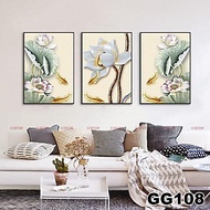 Tranh treo tường canvas trang trí phòng thờ, tranh hoa sen, tượng phật treo nhà thờ họ, đền chùa, ph