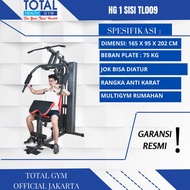 Home gym 1 sisi TL009 Beban plate 75kg Total fitness TL 009