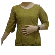 DF1 BROCADE BLOUSE TOP