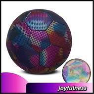 Joyfulness Greensen Luminous Reflective Soccer Ball  High Density Wear Training with Engraved Lines 
