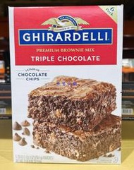 美兒小舖COSTCO好市多代購～Ghirardelli Triple 巧克力布朗尼預拌粉(3.4kg盒)