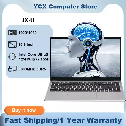 JX-U Touchpad Laptop 15.6‘’ 60Hz Intel Core Ultra 5 125H/Ultra 7 155H Backlit Keyboard computer M.2 