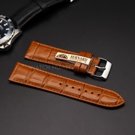 สายนาฬิกาหนังแท้ BERNARD (เบอร์นาร์ด) จากประเทศอีตาลี เย็บด้ายสี ล็อคแบบนาฬิกา Swiss แข็งแรง ทนทาน อย่างดี
