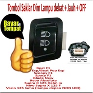 TOMBOL TECH LIGHT DIM BUTTON DIM SWITCH 3-FUNCTION DIM SWITCH/ HONDA TECH 3-POINT DIM BUTTON/