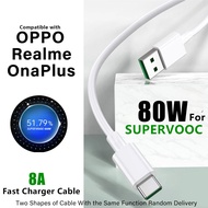 100W For OnePlus 13 12 11 SuperVOOC cable 80W For OPPO Find x8 Reno12 USB to Type C wire 8A for Real