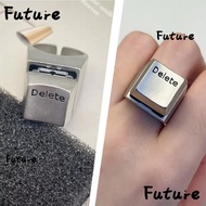 FUTURE  Anything Rings, Vent Keyboard Decompression Opening Rings,  Metal Adjustable Unique Statemen