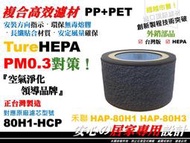 【醫療級】HERAN 禾聯 HAP-80H1 HAP-80H3 空氣清淨機 濾網 濾心 濾芯 同 原廠 80H1-HCP