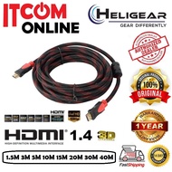 HIGH QUALITY HELIGEAR  HDMI (M) TO HDMI (M) V1.4 CABLE 10M 15M 20M 30M