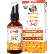 MaryRuth Organics Vitamin D3 K2 Spray, K2 D3 Vitamin Supplement | D3 and K2 Supplements | Adults & K