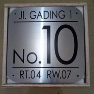 NEW stainless steel house number etching/graved plate size 20x20cm