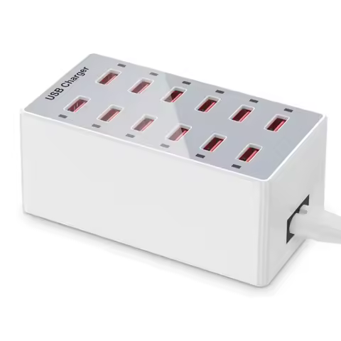USB Charging Station 60W 12-Ports USB Wall Charger for Multiple Devices Charging Power USB Charger H