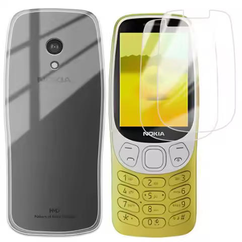 3-in-1 Soft Film+Silicone Cover For Nokia 3210 4G 235 2024 Case Non-tempered Hydraulic Soft Film For