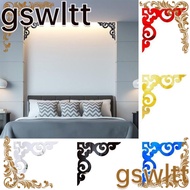 GSWLTT 4PCS Mirror Wall Corner Sticker, Room Decor Acrylic Mirror Sticker, Fashion DIY Self Adhesive Cabinet Decals Home