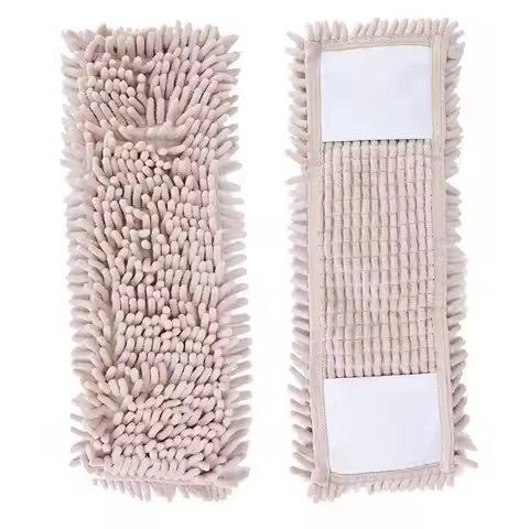 40X10cm Rectangle Home Cleaning Pad Chenille Household Dust Mop Head Replacement Easy Replace Dust M