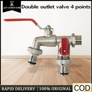 Two Way Faucet/Double water outlet faucet TAP/One in and two out garden faucet/Dual control washing 
