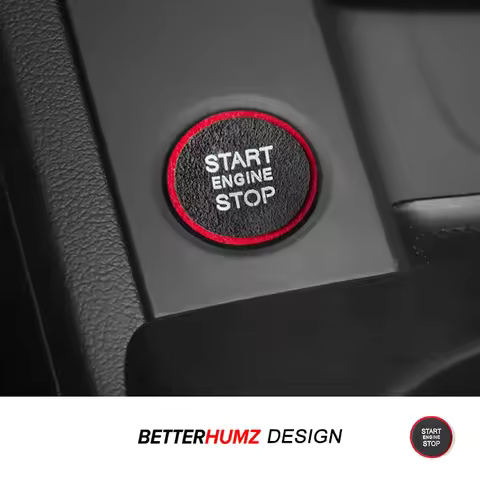 For Audi A4 B8 B9 A5 A6 A7 C7 Q3 Q5 8R S3 Made of Alcantara Engine Start Stop Button Trim Sticker Ca