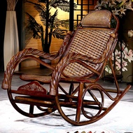 HY/JD Yitangmei Balcony Rocking Chair Real Rattan Leisure Chair Recliner Rattan Chair Rattan Leisure Chair Indoor Lunch