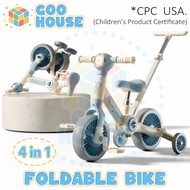 4 in 1 Kids Bike Baby Balance Bike Push Bike with Push rod Ride on Bike Baby Tricycle