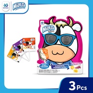 Milkita Milki Permen Lolipop Susu Lucu - Ekspresi Random 1 Pack (Isi 3 Pcs) Jeruk, Mangga, Anggur