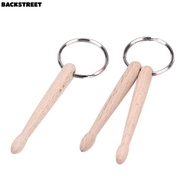 BACKSTREET Drum Sticks Key Ring, Wood Metal Drumsticks Keychain, Professional Mini Gift Drumstick Gr