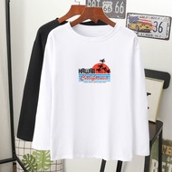<myBhaju>Hawaii streetwear baju tshirt viral lengan panjang perempuan muslimah pakaian casual cotton