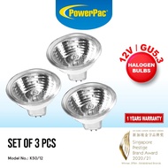 PowerPac 3Pcs X Halogen Bulb 12V 50W (K50/12)