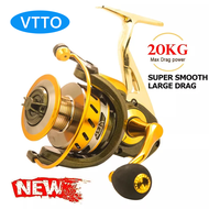 VTTO Reel Fishing spinning reel 2000/300/4000/5000/6000 20KG Power Seawater/Freshwater Metal Spool