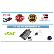 ♟○Acer Emachines Laptop Notebook Adapter Power Charger 19V 4.74A
