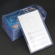 10pcs Soft ID Holder Vertical T-014V Name Tag Work Card Sleeve ID Case