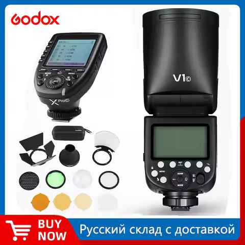 Godox V1 V1C V1N V1S V1F V1O TTL HSS 1/8000s Speedlite Flash with Xpro Trigger for Canon Nikon Sony 