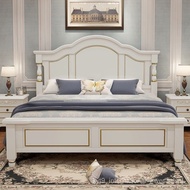 Light Luxury American Wooden Bed1.8Modern Double Bed Double Simple Storage Master Bedroom Wedding Bed1.5Household