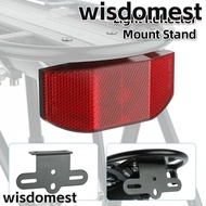 WISDOMEST Bicycle Rear Light, Vertical Horizontal Install Metal Acrylic Bike Rack Reflector, Bicycle Accessories Red Black Luggage Carrier Mount Bicycle