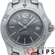 二手TAG Heuer Link計時碼錶WT121S不鏽鋼男士腕錶，黑色，拋光，成色極佳