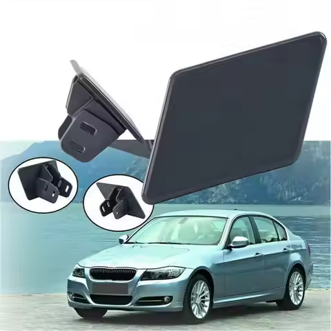 Headlight Washer Nozzle Cover Front Bumper Cap RH LH Unpainted 61677211209 61677211210 For BMW E90 E