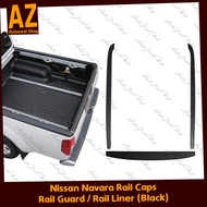 Nissan Navara 2019-2022 Bed Rail Caps / Rail Guard / Rail Liner (Black)