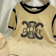 Celine 米黃色凱旋門T恤