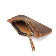 New Leather Coin Purses Lightweight Portable Cash Change Pouch Coin Holders Cowhide Small Wallet