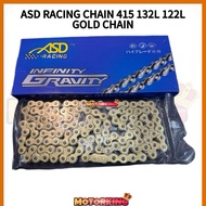 ASD RACING CHAIN 415 132L 122L RANTAI GOLD MOTORSIKAL 415-132L 415-122L HEAVY DUTY RANTAI MOTOR