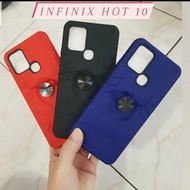 infinix hot 10 soft hard case thunder ring cover