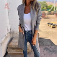 fulaide- Spring Autumn Winter Jacket Women Jacket Women’s Thermal Long Sleeve Jacket with Turn-down 