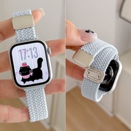 Suitable for iwatch10 Strap S9 Apple Watch Day S8 Nylon Braided Magnetic High-End Cute Breathable Su