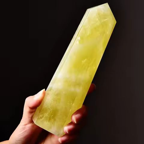 Natural Crystal Citrine Tower Citrine Column Yellow Crystal Reiki Healing Hexagonal Prism Obelisk Po