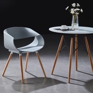 北歐椅子現代簡約實木餐廳椅家用靠背書桌椅成人休閑塑料咖啡椅子