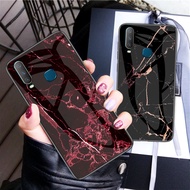 【Marble】Tempered glass case VIVO 1901 1902 1903 1904 1906 1915 Tempered Glass Mirror Silicone Case H