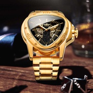 WINNER WINNER Triangle Men's Automatic Mechanical Watch Fashion Hollow Stainless Steel Men's Watch W