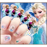 Disney Cartoon Nail Stickers Elsa Frozen Art for Children Kid Adorable DIY Kids Birthday Party Gift 