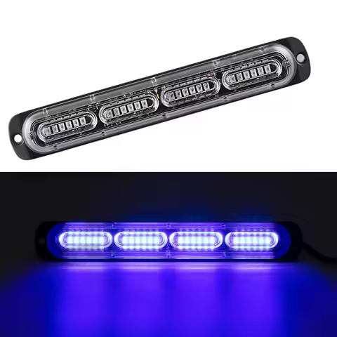 24LED LED Warning Strobe Lights for Car Grille 12V 24V Led Strobe Beacons Auto Grill LED Flashing Li