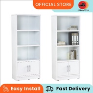 P2U Book Shelf with Glass/ File Cabinet 3 Compartment / rak cermin kaca / rak hiasan / almari cermin